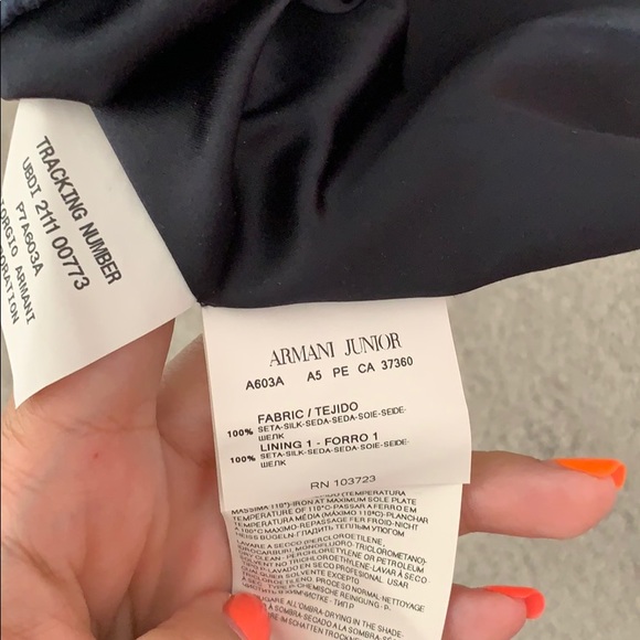 Armani Silk Girls Dress size 6 - Picture 3 of 6